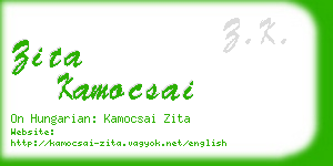 zita kamocsai business card